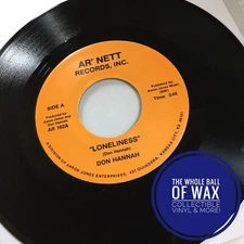 Don Hannah - Loneliness / I've Got Your Number 45 Ar'nett MINT 