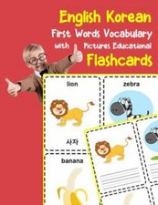 English Korean First Words Vocabulary with Pictures Educational Flashcards: F...