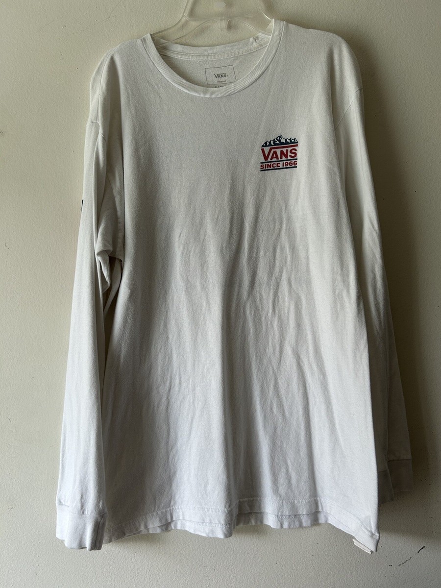 Vans Long Sleeve M White Retro 90s T Shirt | eBay