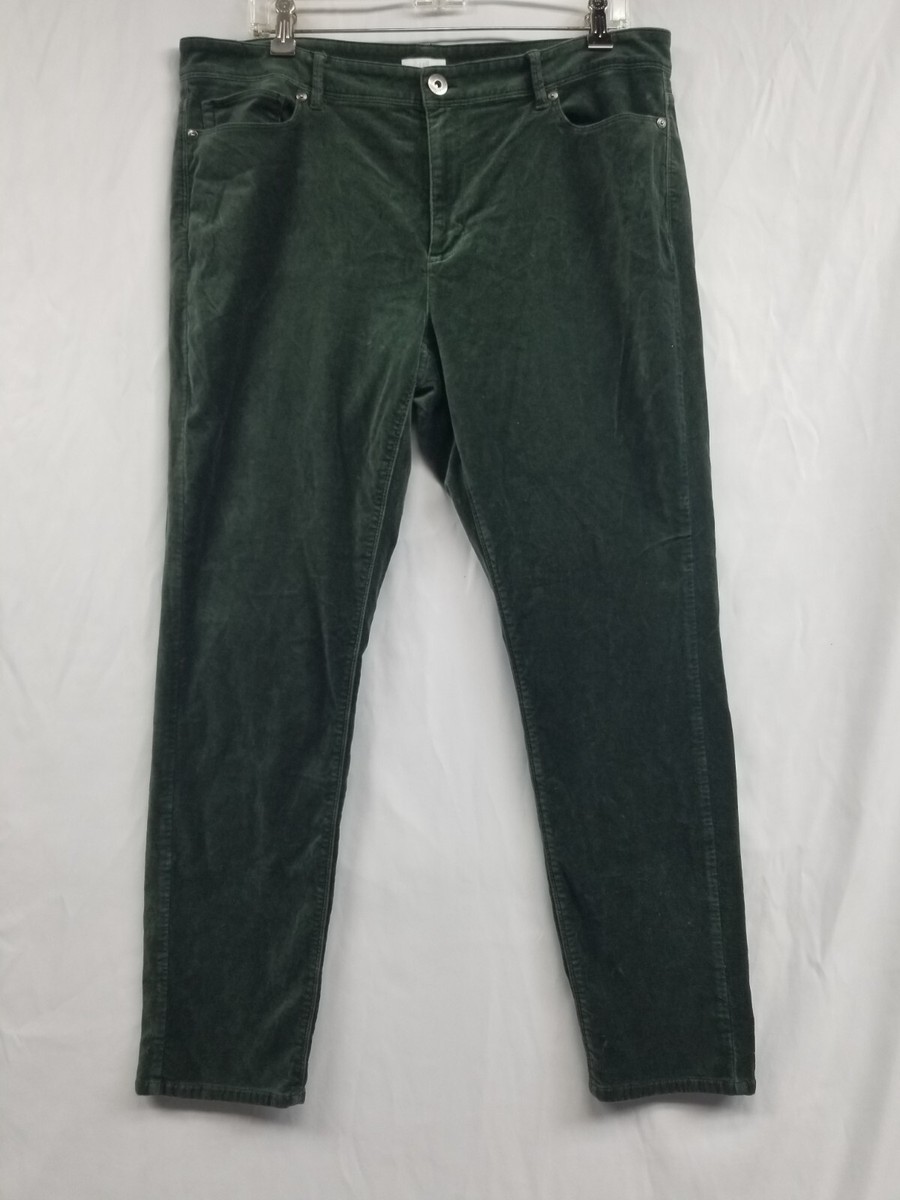 J Jill Velvet Dress Pants Womens Size 14 Green Skinny Cotton Stretch | eBay J Jill Velvet Dress Pants Womens Size 14 Green Skinny Cotton Stretch | eBay