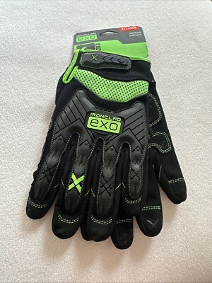  FREE SHIPPING Ironclad Exo-Mig-06-Xxl 2Xl Black Impact Gloves