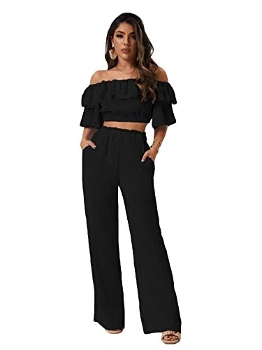 Romwe off online the shoulder top