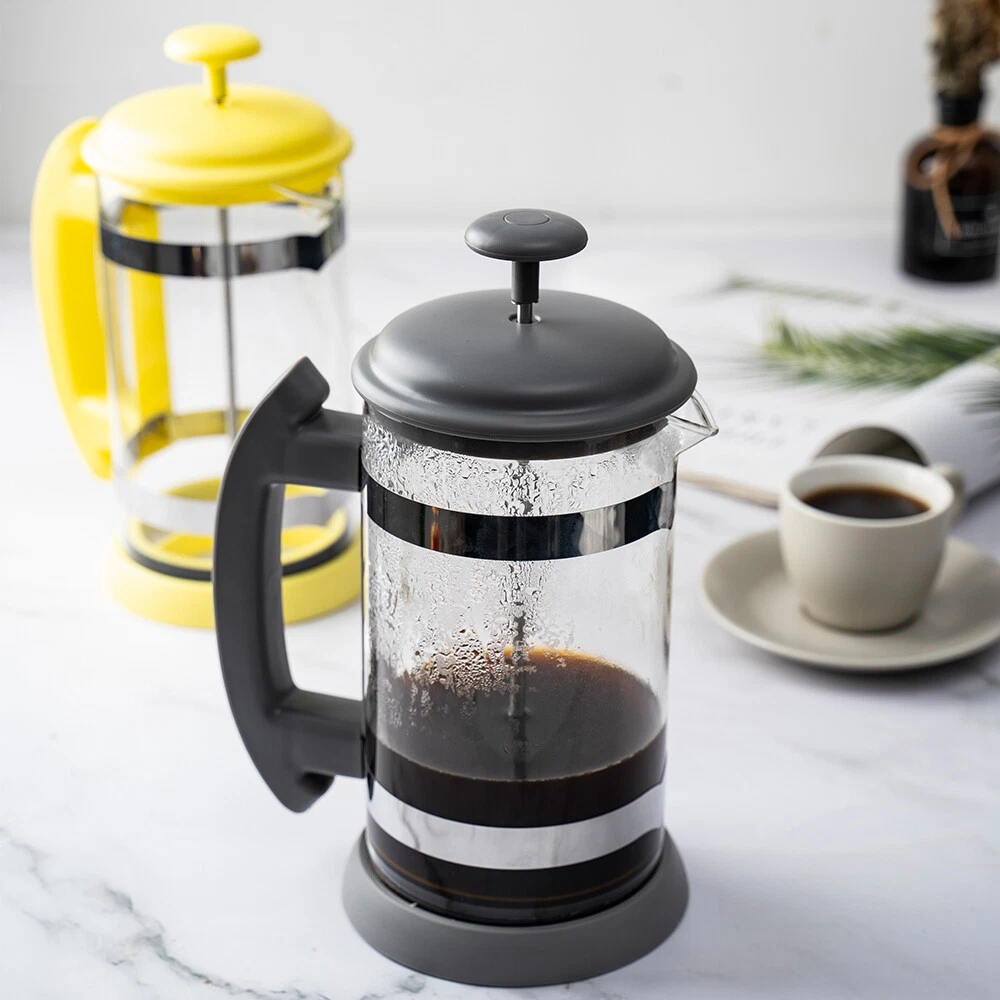 1.0L French Press Filter Tea Coffee Maker Glass Large Pot Mug Brewer  Stainless