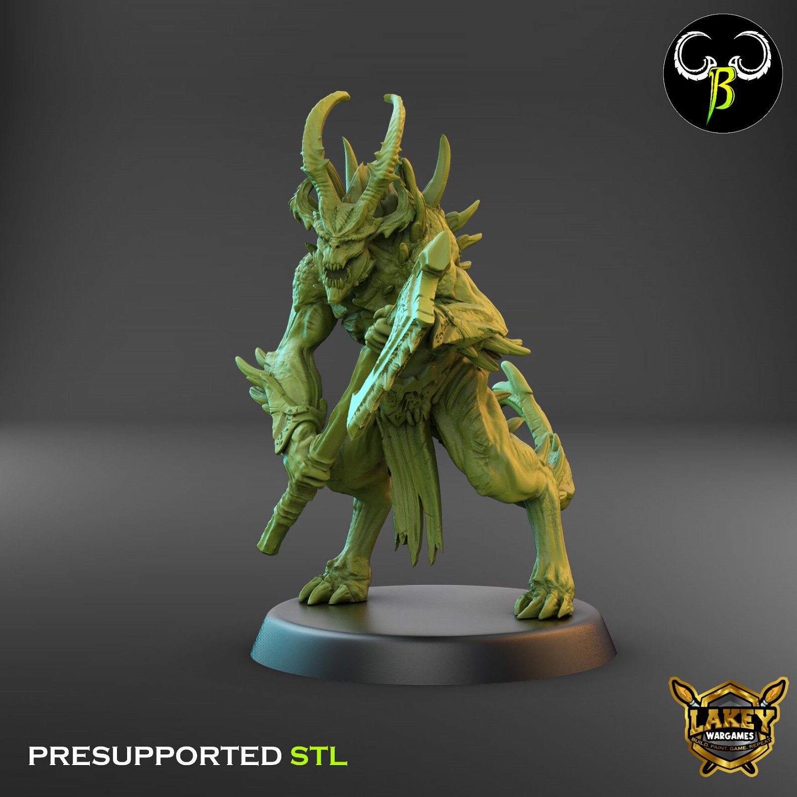 Gore Breakers | Daemon | 3D Printed Miniature | Clay Beast Creation |