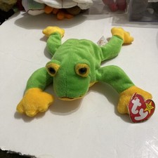 RARE  RETIRED Ty Beanie Baby  Smoochy  The Frog 1997   PVC 
