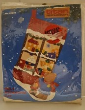 Titan Needlecraft Stocking Kit 15  Christmas Felt Bear Toys Design Vintage