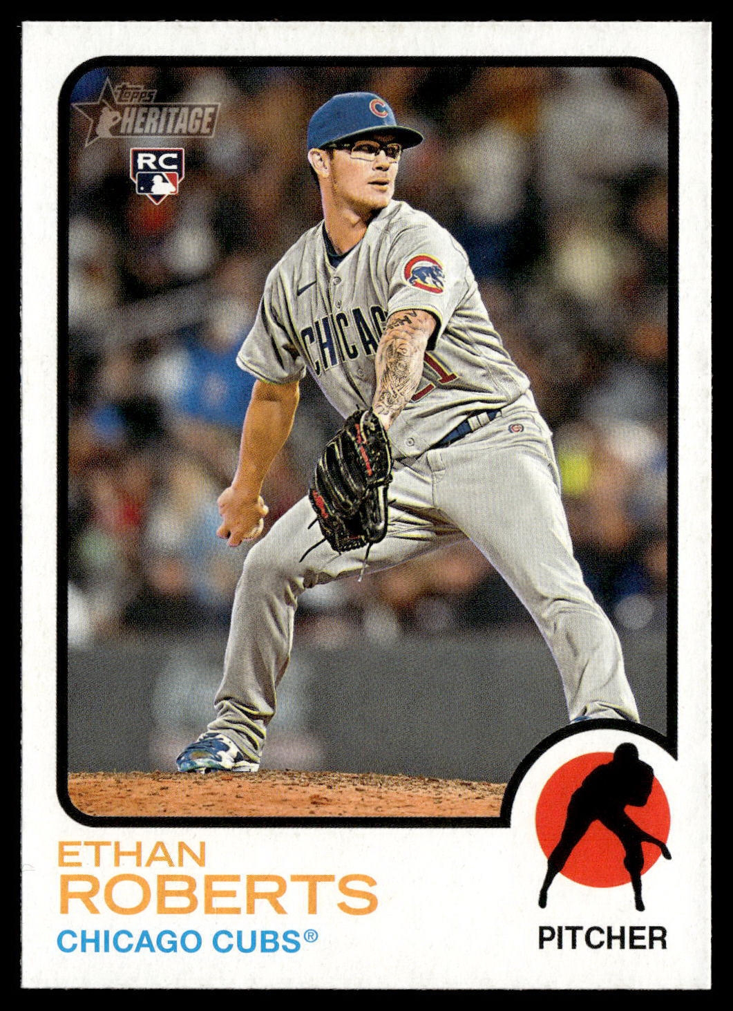 2022 Topps Heritage Ethan Roberts #682 Rookie RC Chicago Cubs