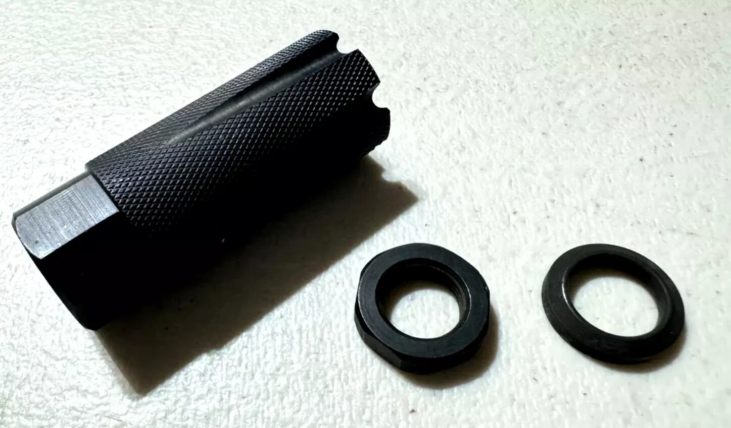 223 Linear Compensator 1/2x28 Thread Pitch For .223 .22 w/ Washer Black
