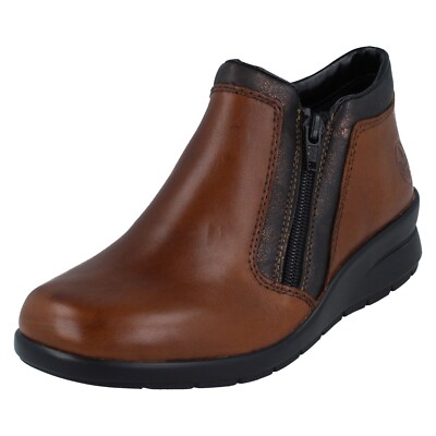 Womens Rieker Ankle Boots With Double Zip - L4883