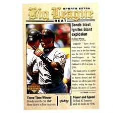 Barry Bonds 2001 Upper Deck Big League Beat Insert #1 MLB San Francisco Giants