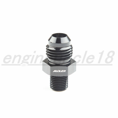 US SHIP -6AN AN6 Male Flare To M10x1.0mm Aluminum Straight Fitting Adapter Black