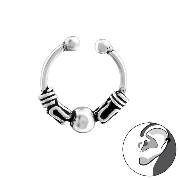 925 Sterling Silber Ear Cuff Bali Ohrklemme 1 StüCk-image