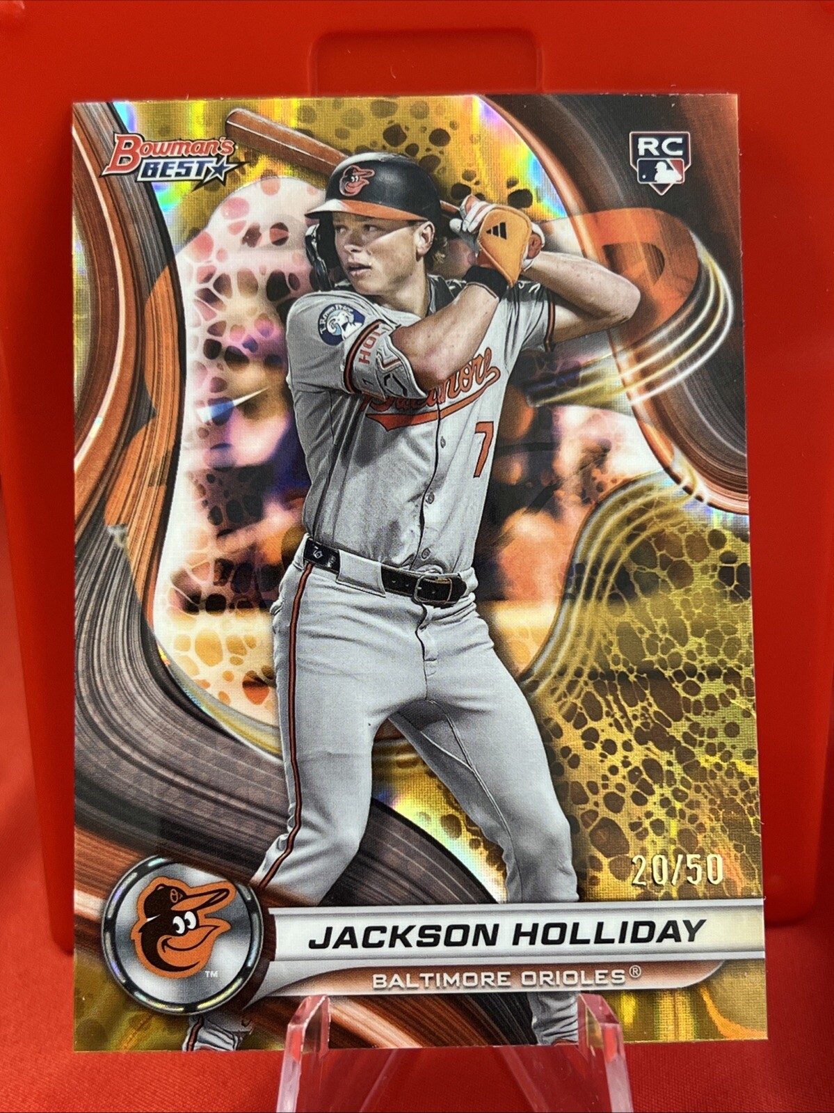 2024 Bowman’s Best Jackson Holliday Rookie RC Gold  #20/50