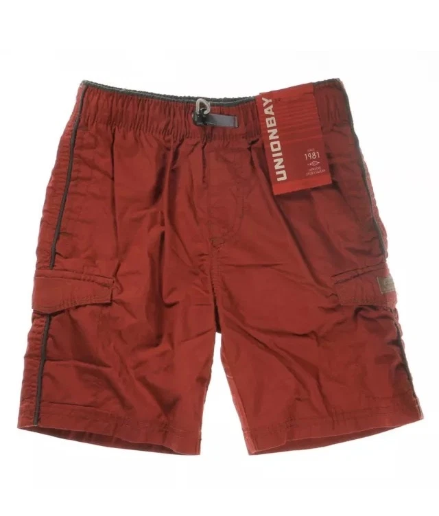 Pantalones Cortos de Carga Ligeros UNIONBAY para Niños - Cintura Elástica Juvenil Niño Foto 3 de 4