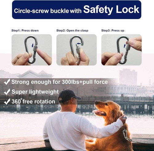 Tie Out Cable for Dogs Up to 300lbs, 100ft Extra Strong 1000lbs Break Strength - Picture 6 of 10