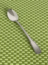 International MADISON Stainless Iced Tea Spoon Deluxe Hammered Beaded Flatware