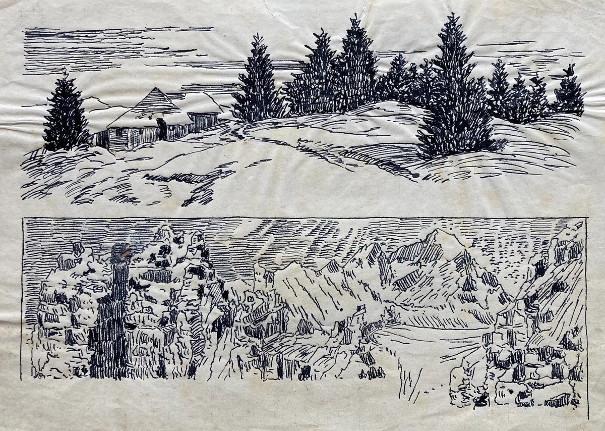 Mark Making Van Gogh Pen And Ink Landscapes Landscape Pen Art
