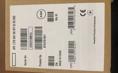 HPE 872737-001 872479-B21 1.2TB 10K 12G 2.5 SAS SC DS HDD INCLUDES HDD TRAY - Image 1 of 4