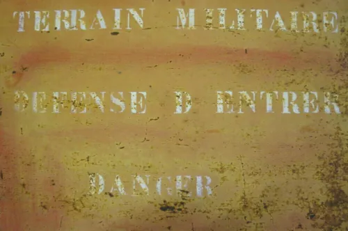 original french military land metal sign man cave danger no entry gift mens image 5