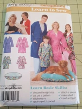 Simplicity 1946 Unisex Teen Adult Child Robe Pattern Learn To Sew Size XS-XL NEW