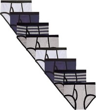 MALLARY BY MATTHEW Boys 100 Cotton Briefs Underwear 8 Pack XL 10-12 