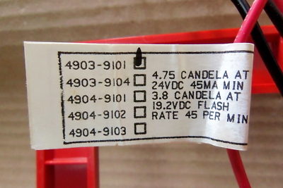 NEW SIMPLEX 4903-9101 AUDIBLE VISUAL 24VDC RED XENON / FIRE ALARM
