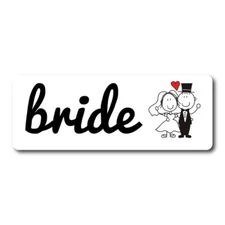 Bride Magnet Decal, 3x8 Inches Heavy Duty Automotive magnet for Car Truck SUV