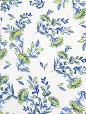 Spring Bloom Floral Rayon Voile Fabric  Summer Flowers By the Yard
