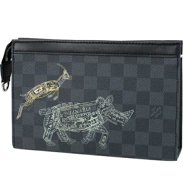 LOUIS VUITTON Gaston Wearable Wallet Damier Graphite Shoulder Bag ... s l1200
