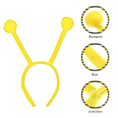 Frcolor 9pcs Bee Colour Antenna Pack Antennae Hairband Headbands