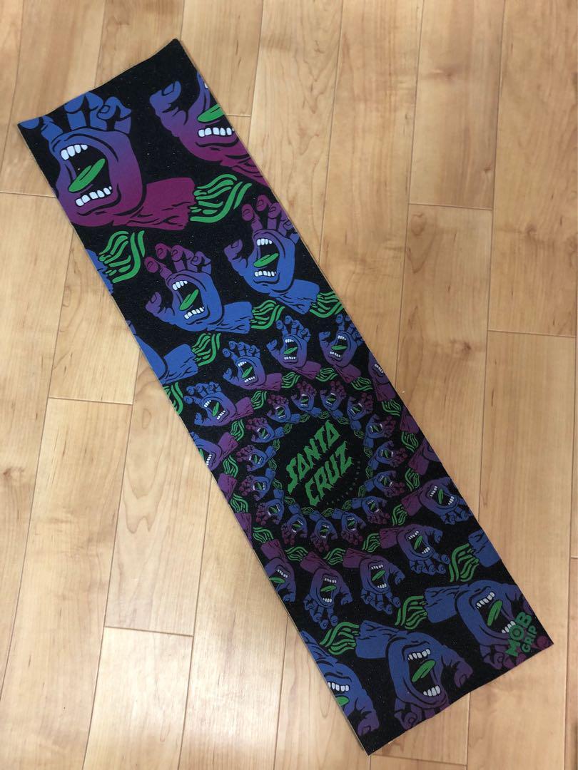 MOB GRIP Skateboard Deck Tape Grip Tape Santacruz Screaming Hand Black from JP