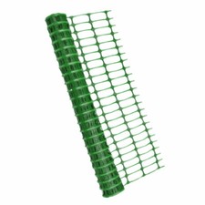 Green Barrier Fence Plastic Mesh Safety Netting Event Fencing 80gsm - 1m x 25m