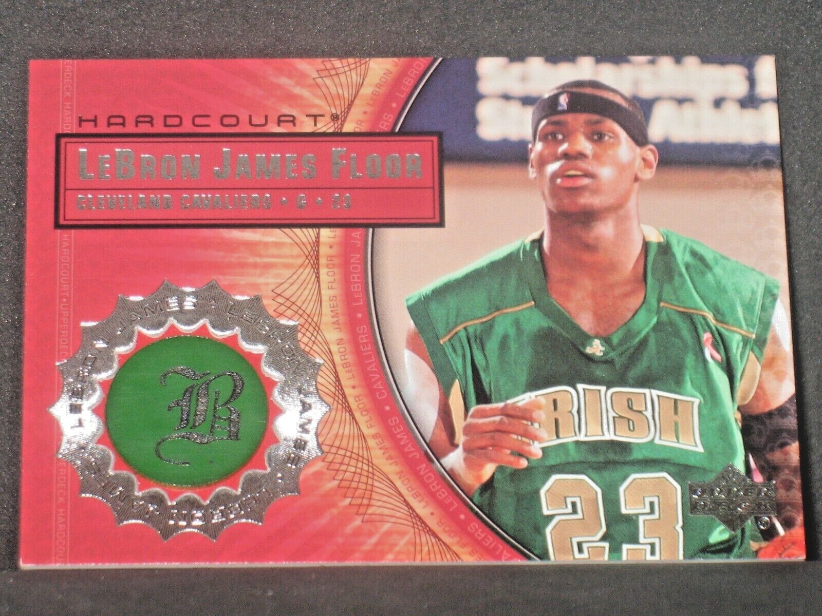LeBron James 2003-04 Upper Deck Hardcourt Rookie Floor Piece #LB3 High School RC