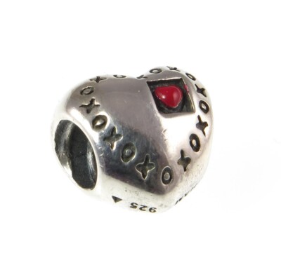 Chamilia 925 Silber & Emaille MIT LIEBE, HERZ Charm Perle, Romantik, Liebe