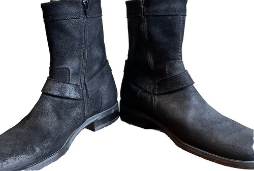 Kenneth Cole REACTION Harness Boot Men's Oiled Leather Black Size 11 - Picture 6 of 14