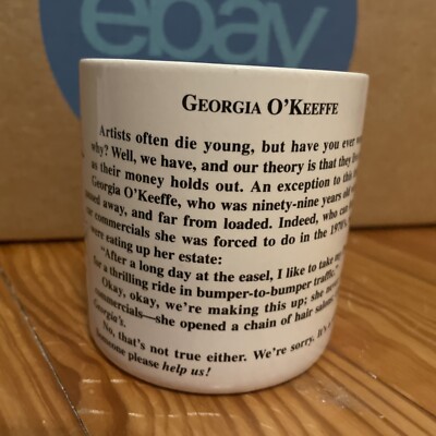 Largely Literary Georgia O'Keeffe スウェット Largely Literary Designs Coffee Mug - GEORGIA O'KEEFFE- 1992