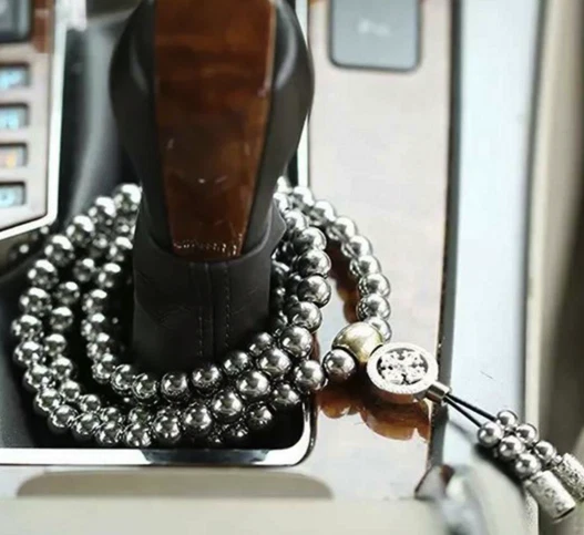 108 Cuentas de Buda Collar Cuentas de Oración Budista Mala Acero Inoxidable Moda Foto 2 de 4