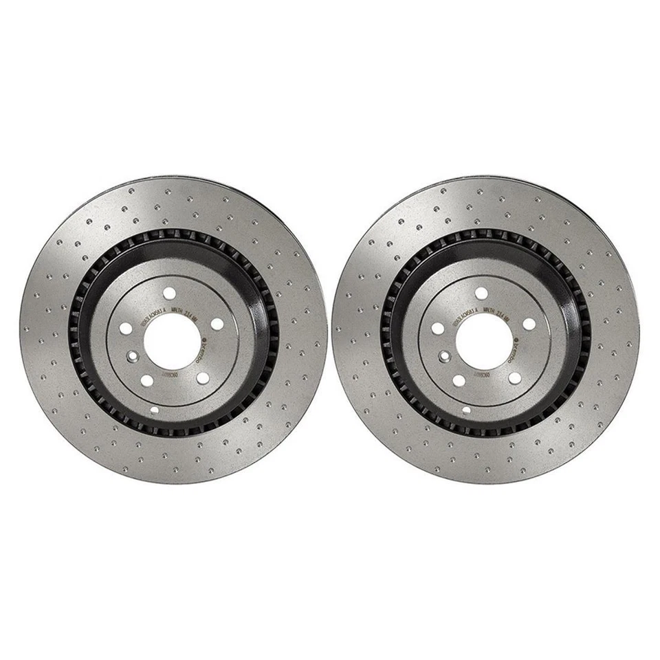 2 задних тормозных ротора Brembo подходят для Mercedes-Benz ML63 AMG 2007-2011 годов выпуска - Изображение 2 из 3