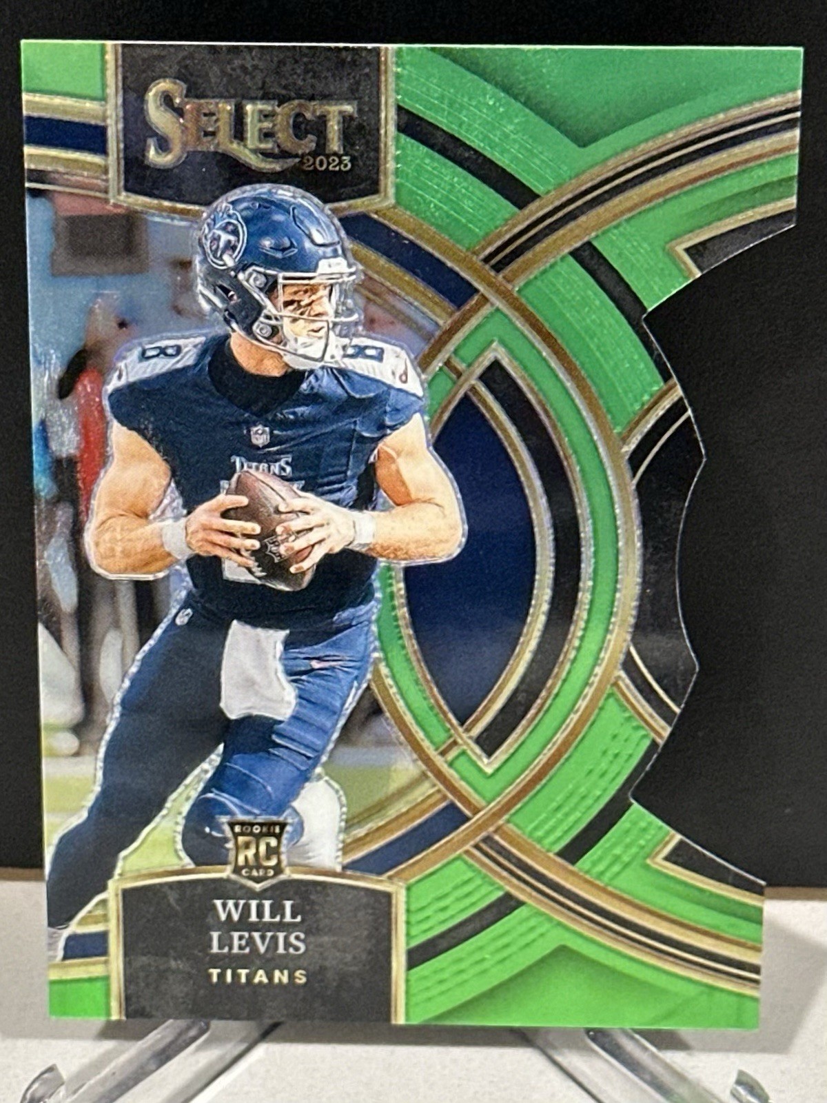 2023 Select Premier Level Will Levis #148 Neon Green Prizm Die-Cut /499 (RC)