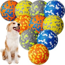 Leyndo 10x Dog Balls for Aggressive Chewers 2.5" Interactive Tennis Fetch Toy