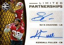 2016 Limited Partnership Dual Autographs #7 Kendall Fuller Su'a Cravens Auto /49
