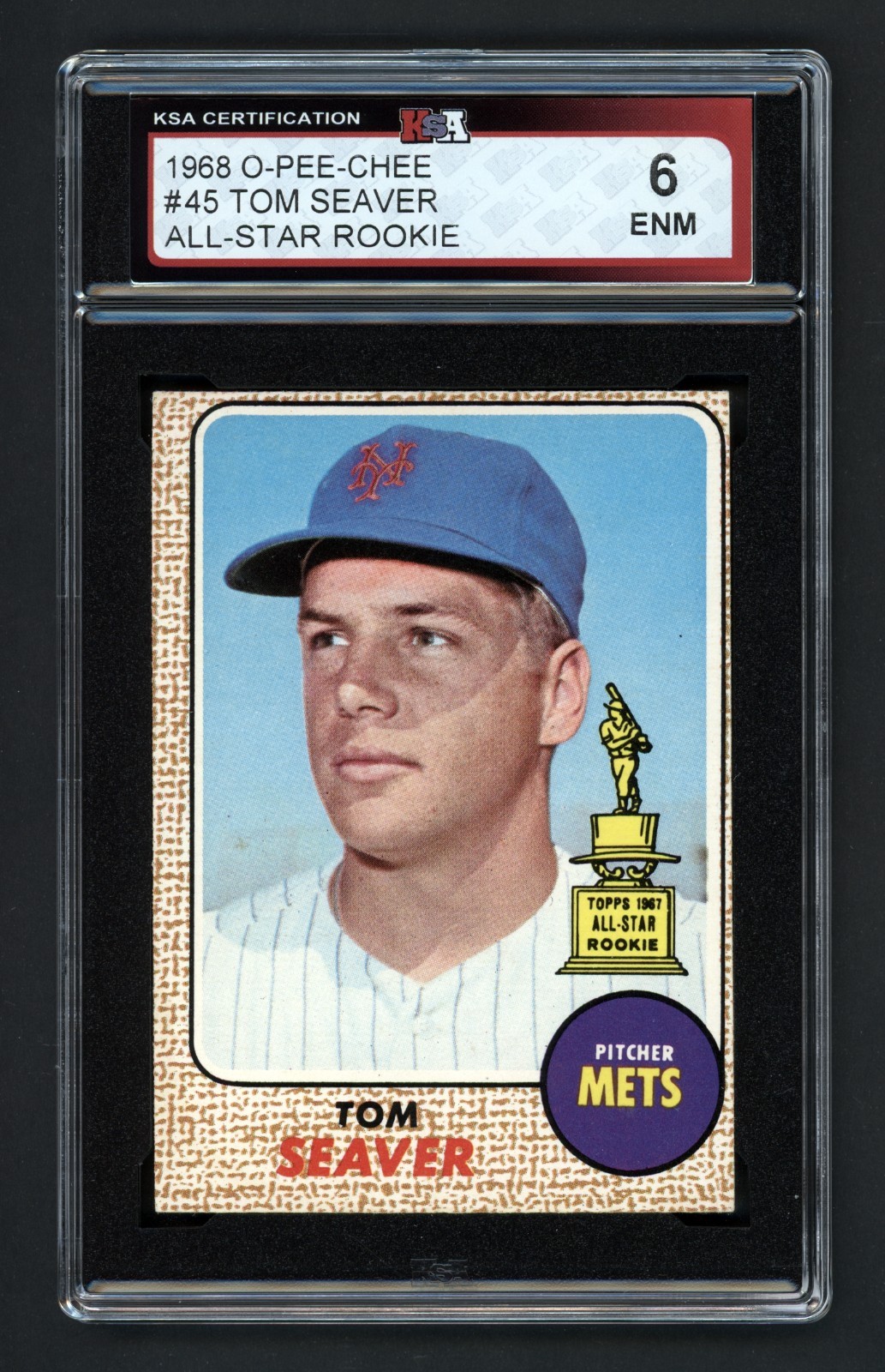 1968 OPC #45 TOM SEAVER ALL-STAR ROOKIE KSA 6 EX-NM