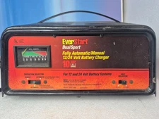 Everstart dual sport 10amp 12/24 volt battery charger Model #WM-70MA