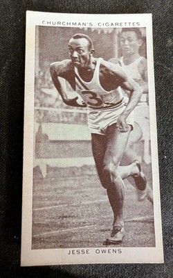 Jesse Owens 1939 Churchman's Cigarettes  Kings Of Speed #45 VG-EX+ - EX Clean