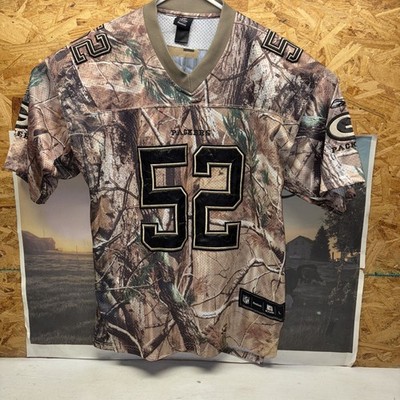 グリーンベイ・パッカーズ クレイ・マシューズ 52番 試合仕様モデル Green Bay Packers Mens L Reebok NFL Real Tree Camo #52 Clay