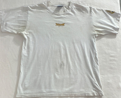 Ripzone White Skull Flames Graphic T-Shirt Crew Neck Cotton Men's Size M