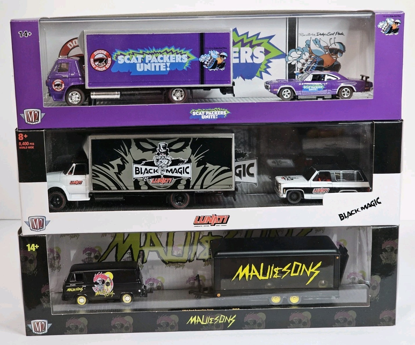 Haulers M2 MACHINES LOT OF 3 Ford GMC Chevrolet C60 Truck Dodge