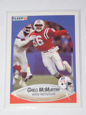 1990 FLEER FOOTBALL UPDATE GREG MCMURTRY ROOKIE CARD #U-6. rookie card picture