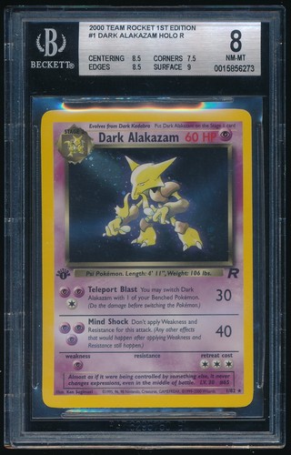 Dark Alakazam (1st Edition) graded BGS 1 for sale on eBay