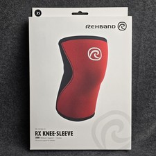 Single New Rehband Rx Knee Support 5mm Knee Sleeve 105304-01 RED Size XS